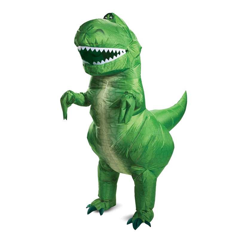 Disguise Disney Pixar Rex Inflatable Toy Story 4 Adult Costume -Green, One Size Adult - Image 1